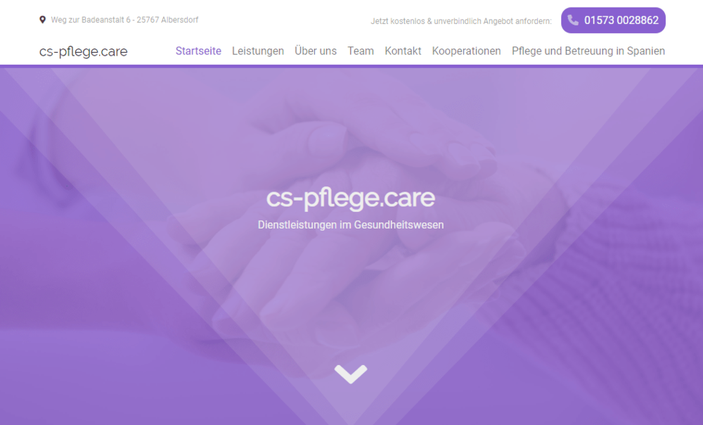 Startseite von cs-pflege.care